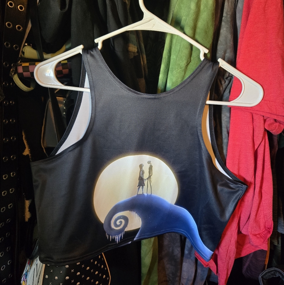 Blackmilk Nightmare Before Christmas Reversible Crop Top XL - Picture 4 of 7